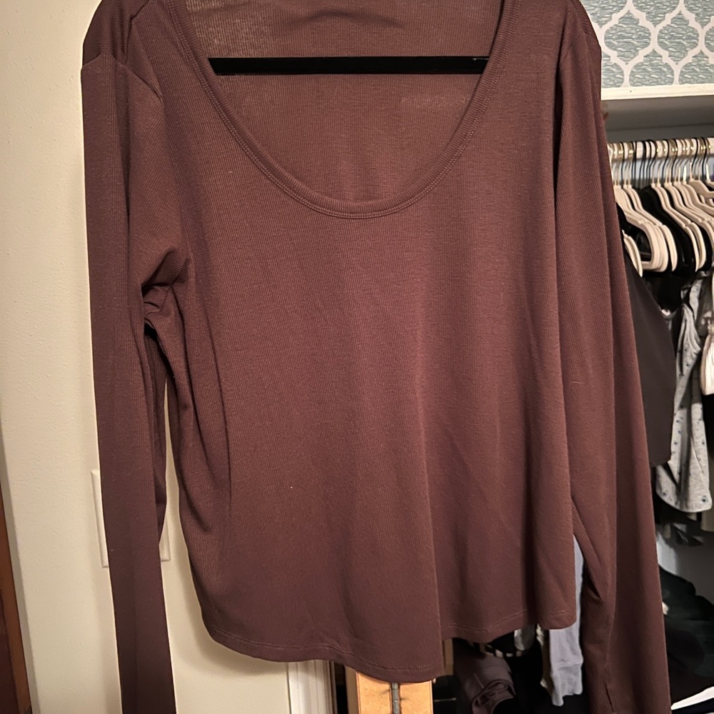 Old Navy Women's Long Sleeve Brown Top